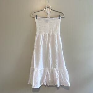 Shade & Shore Size S White Swim Cover Dress 100% Cotton